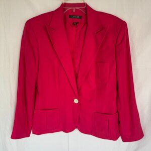 Lauren Ralph Lauren 100% Silk Two-Piece Suit – Fuchsia – Excellent Condition